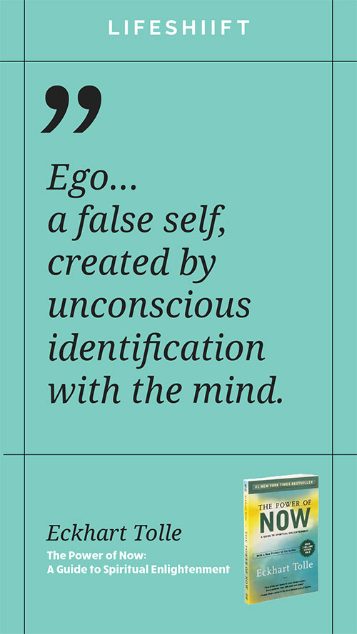 Ego… a false self, created by unconscious identification with the mind.